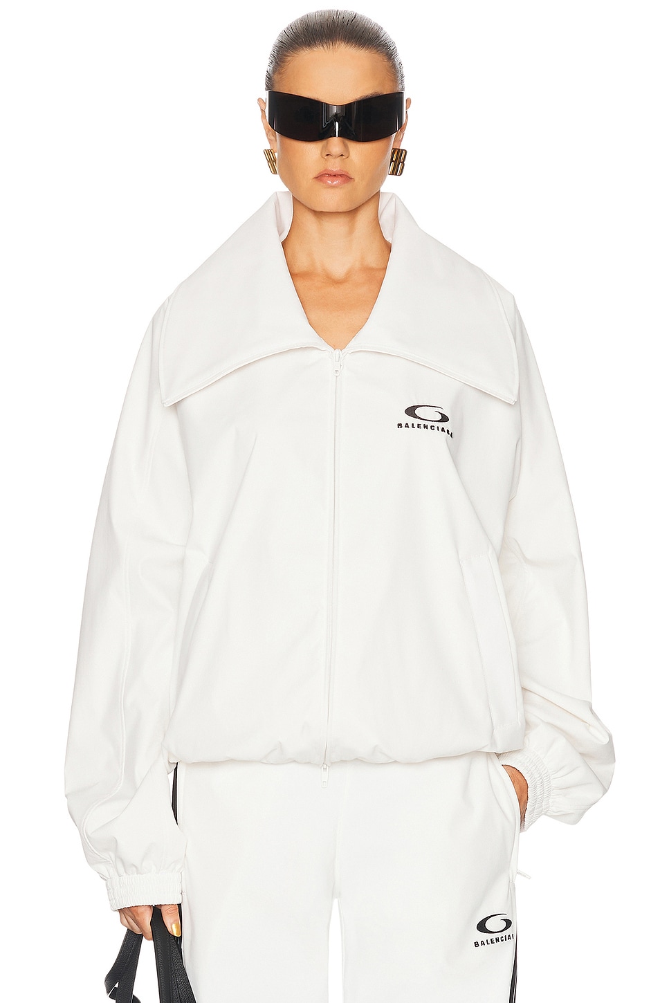 Image 1 of Balenciaga Tracksuit Jacket in Dirty White