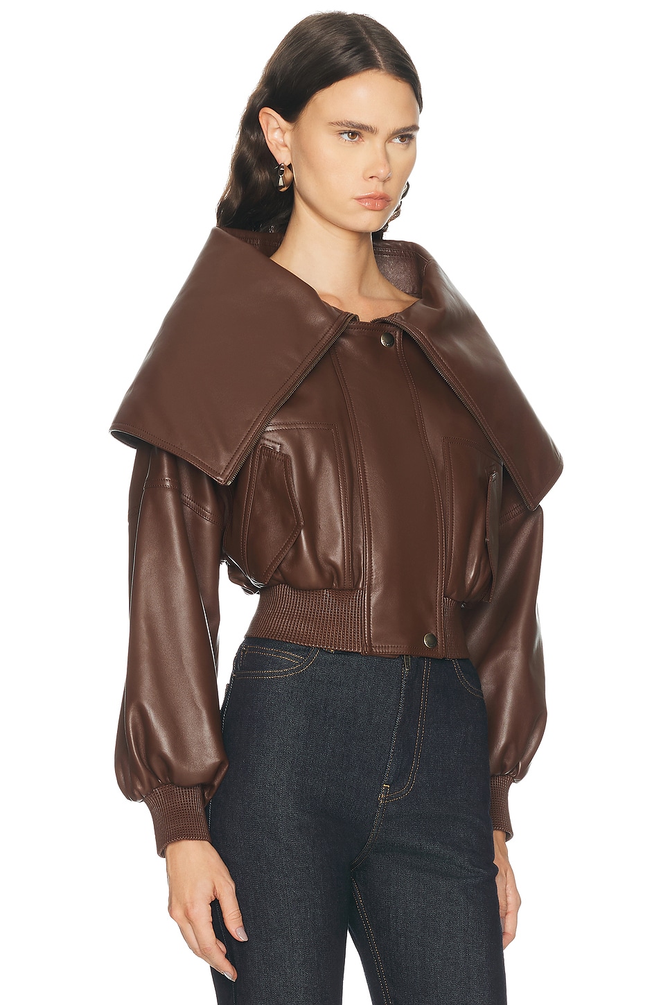 Balenciaga Wrap Collar Blouson Jacket