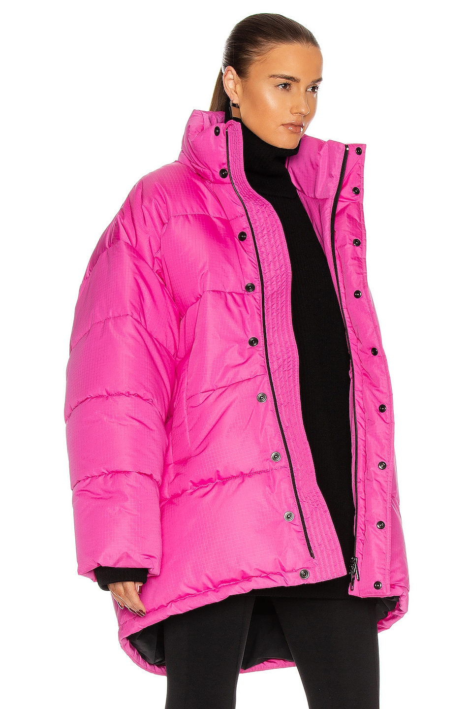 Balenciaga C Shape Puffer Jacket in Rose | FWRD