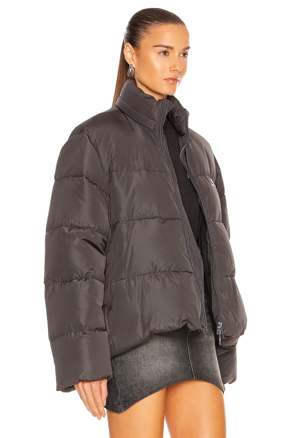 Balenciaga C Shape Puffer in Slate | FWRD