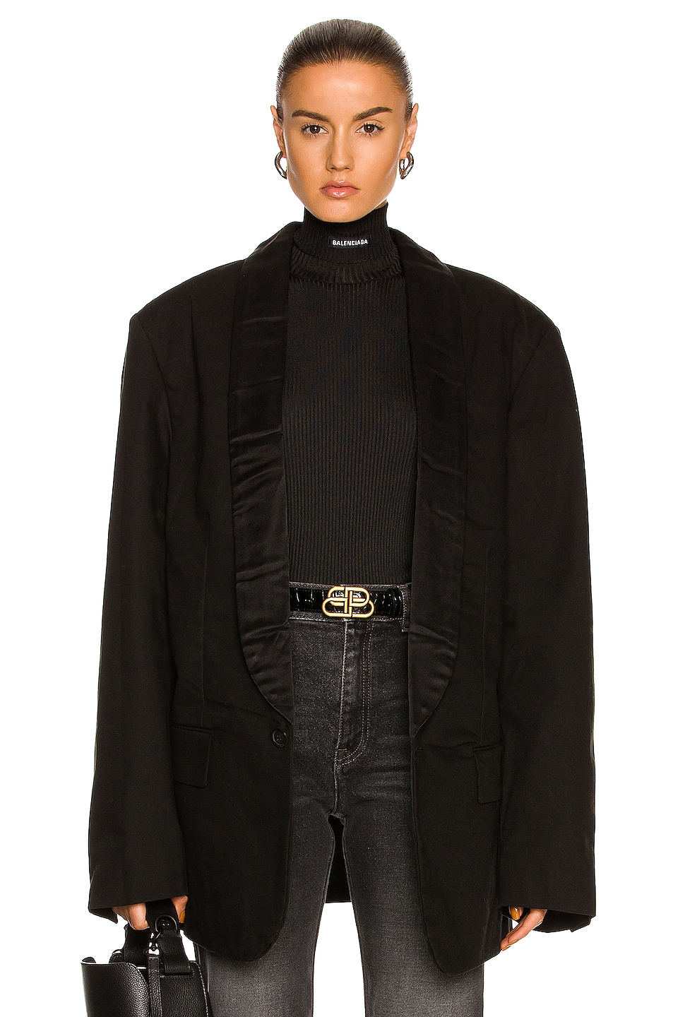 Image 1 of Balenciaga Rental Tuxedo Jacket in Black