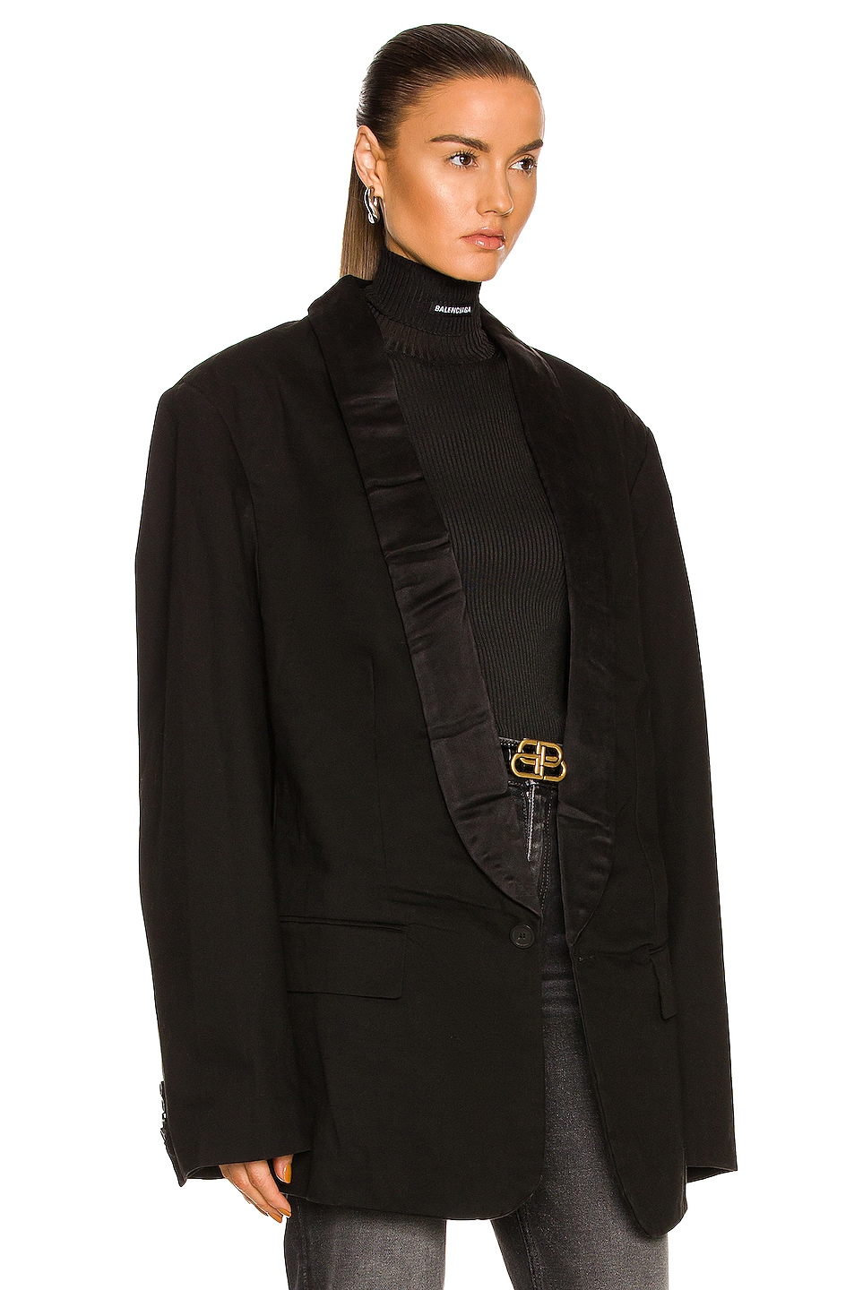 Balenciaga Rental Tuxedo Jacket in Black | FWRD
