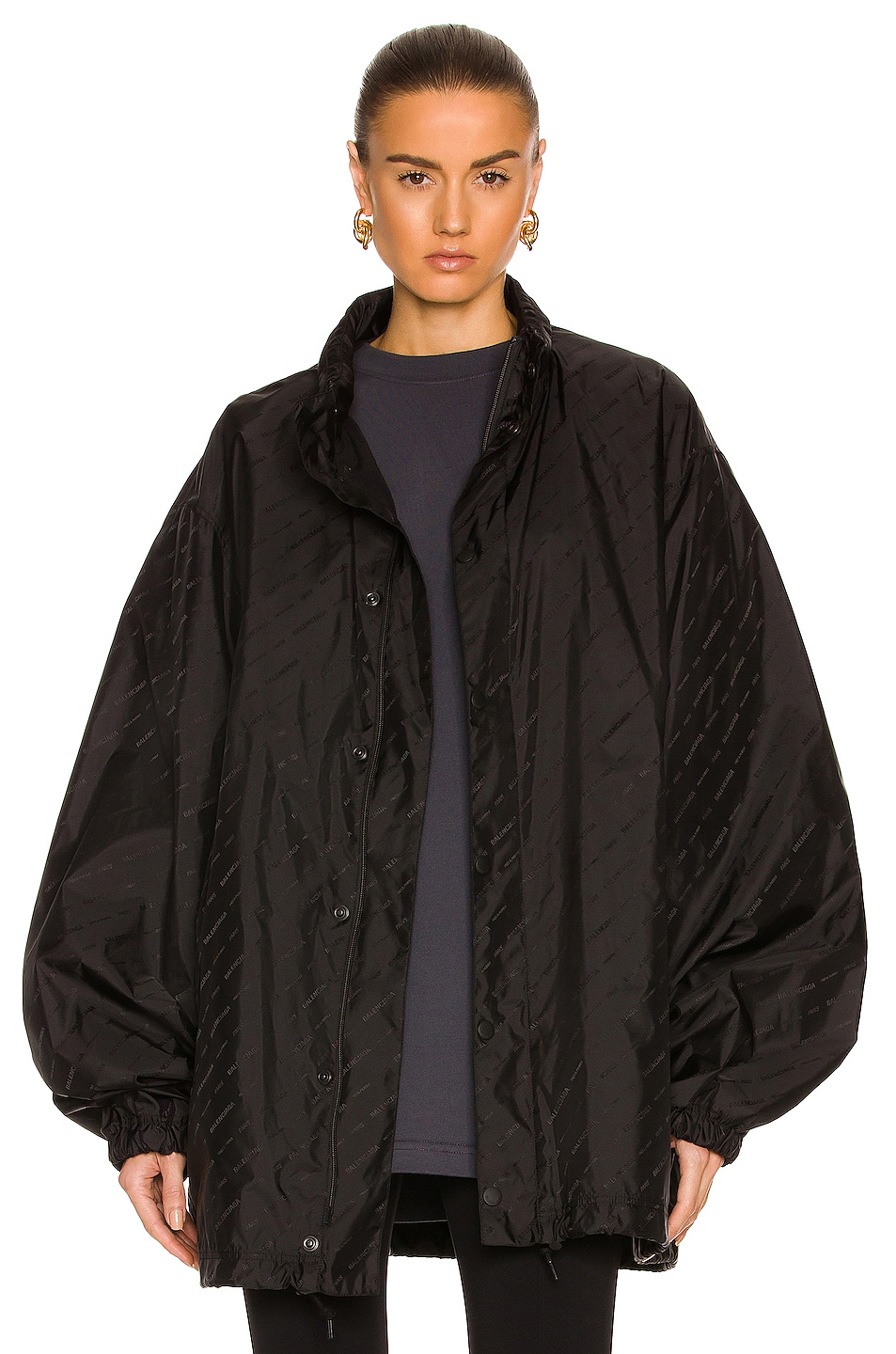 Image 1 of Balenciaga Rain Jacket in Black