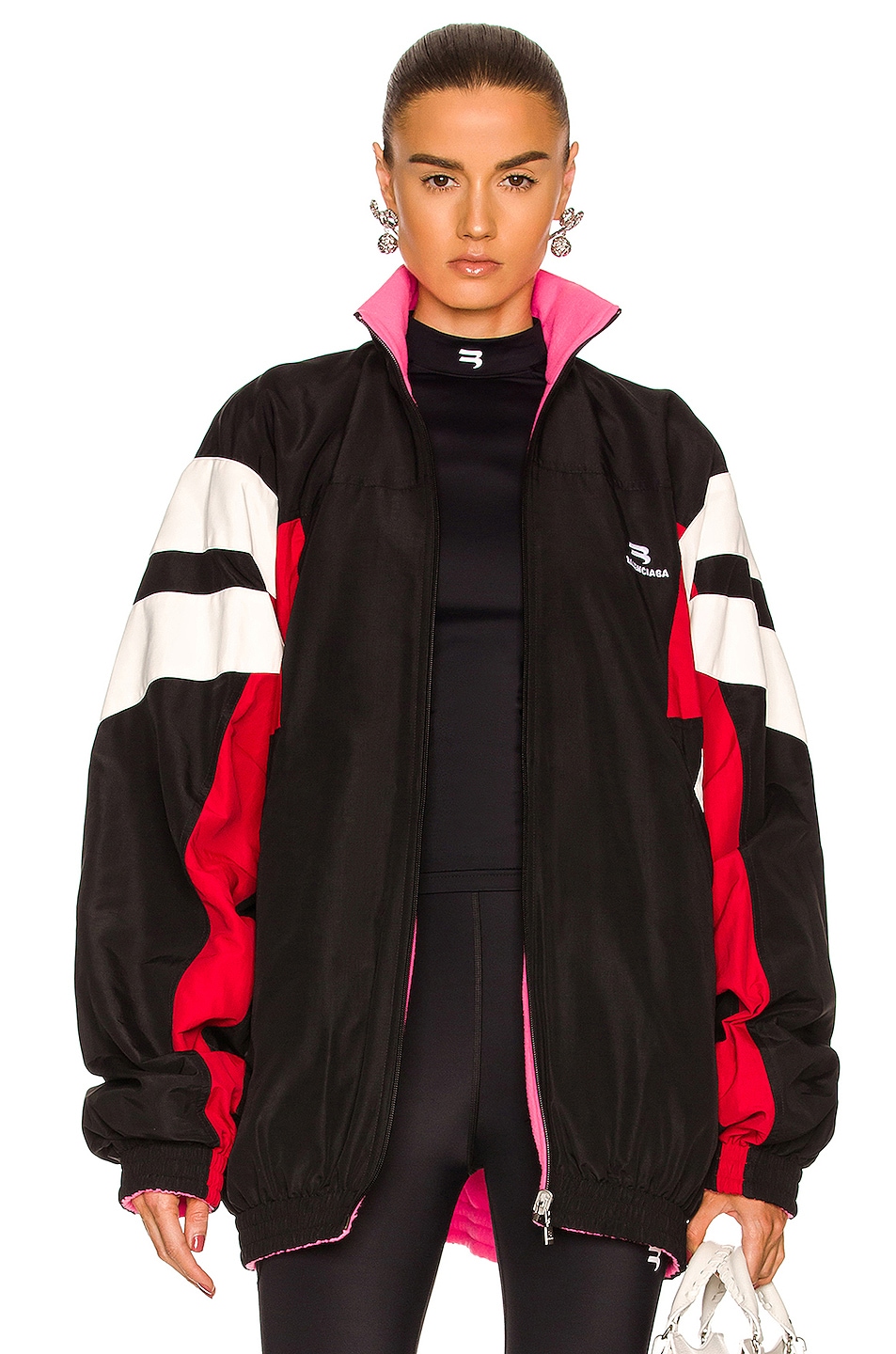 Image 1 of Balenciaga Reversible Tracksuit Jacket in Black