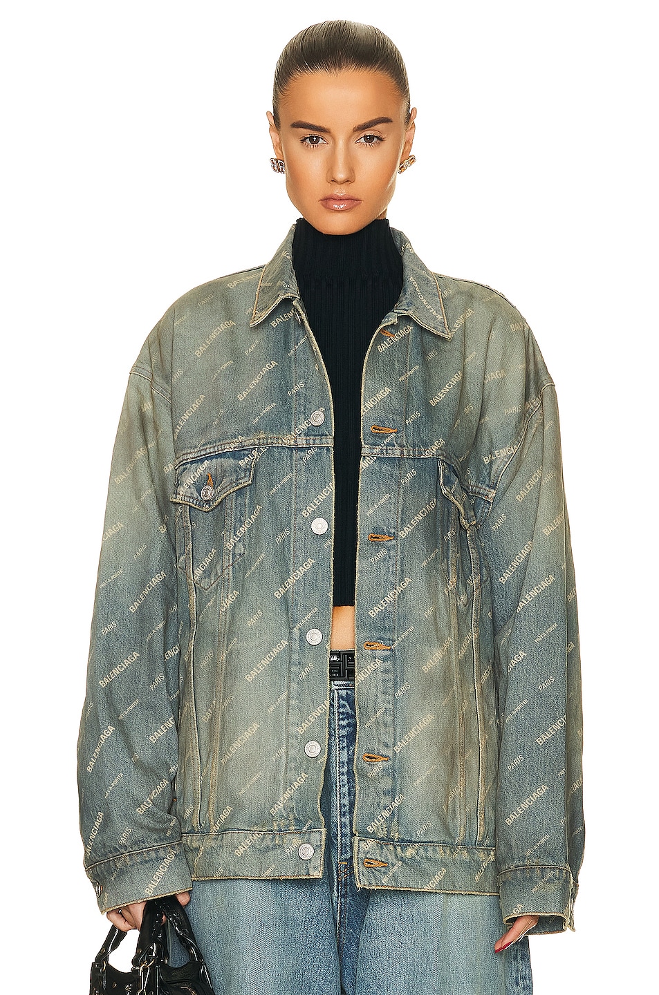 Image 1 of Balenciaga Large Fit Jacket in Clear Green