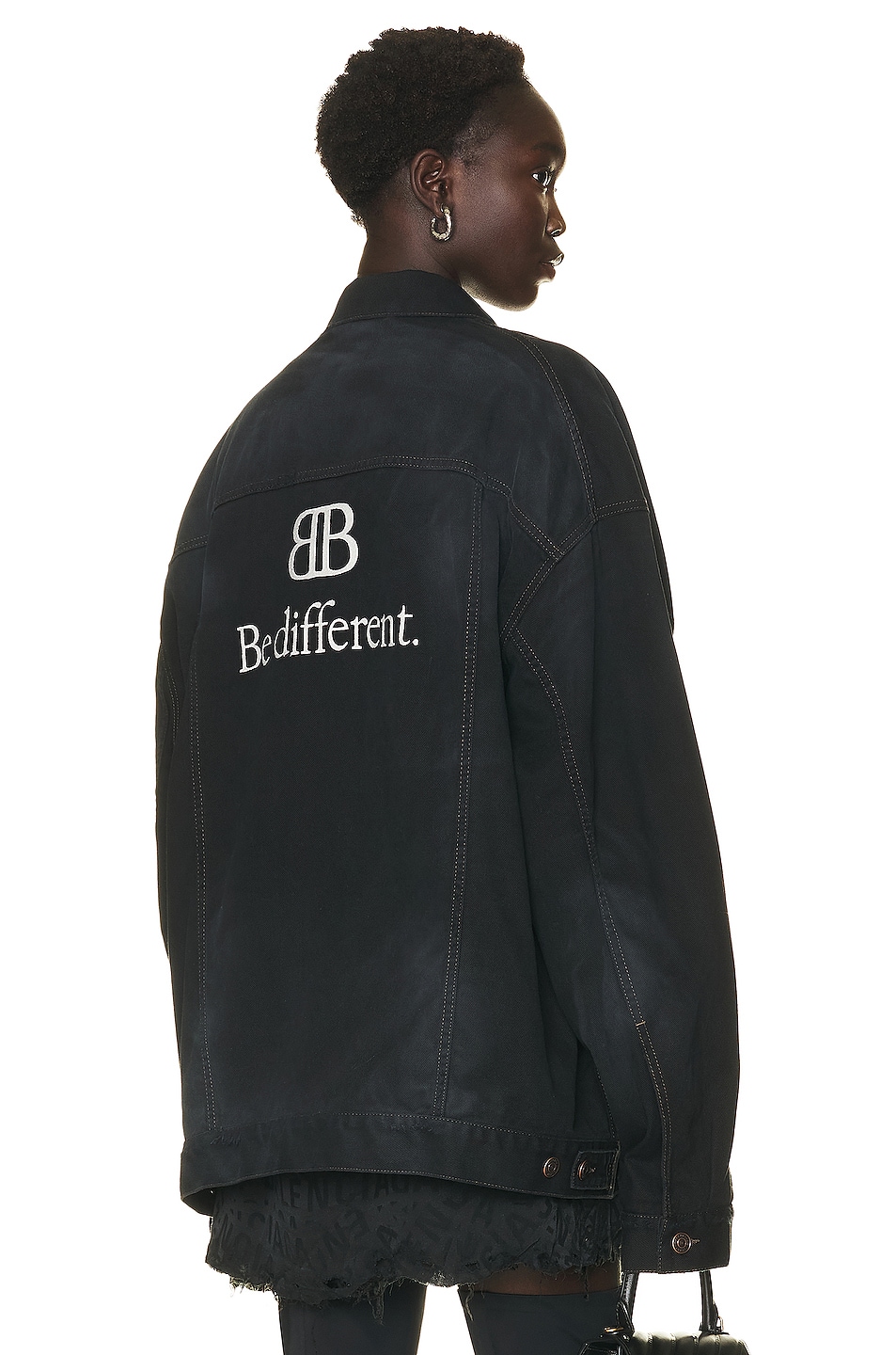 Image 1 of Balenciaga Oversized Jacket in Matte Black