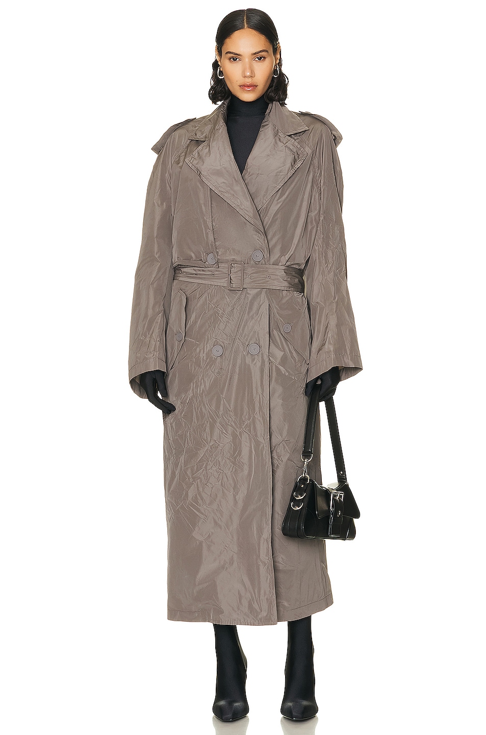Image 1 of Balenciaga Packable Trench Coat in Grey