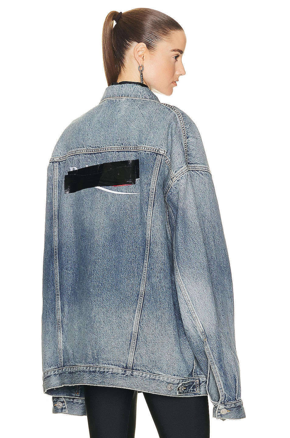 Image 1 of Balenciaga Oversized Jacket in Sun Bleached Blue