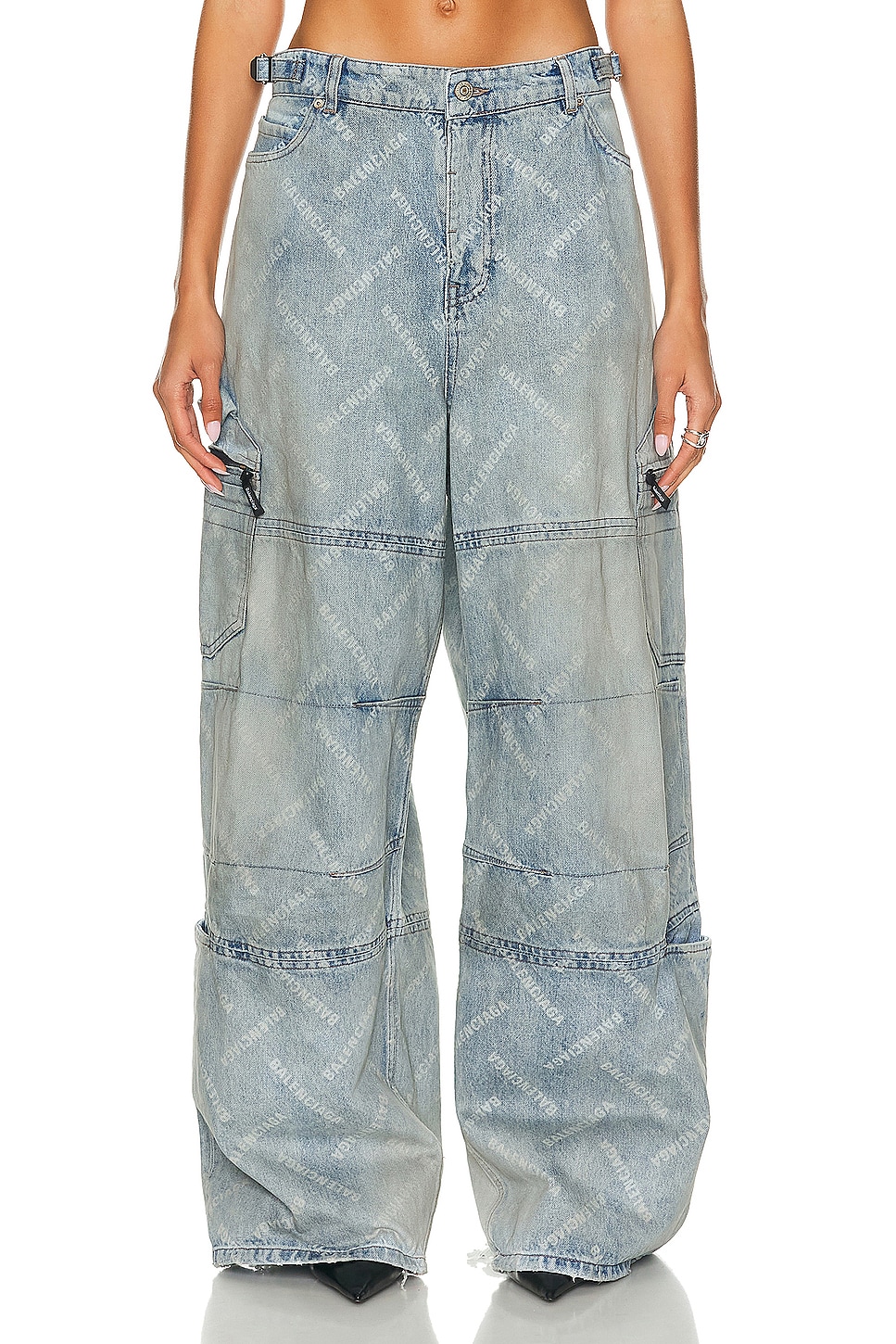 Image 1 of Balenciaga Cargo Pant in All Over Dirty Blue