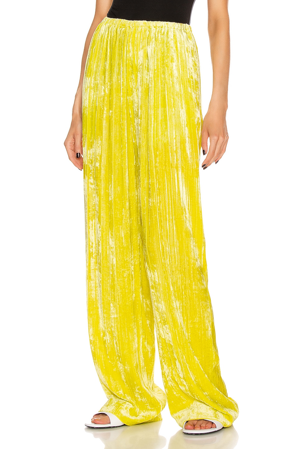 Image 1 of Balenciaga Pajama Suit Pant in Citrus Yellow