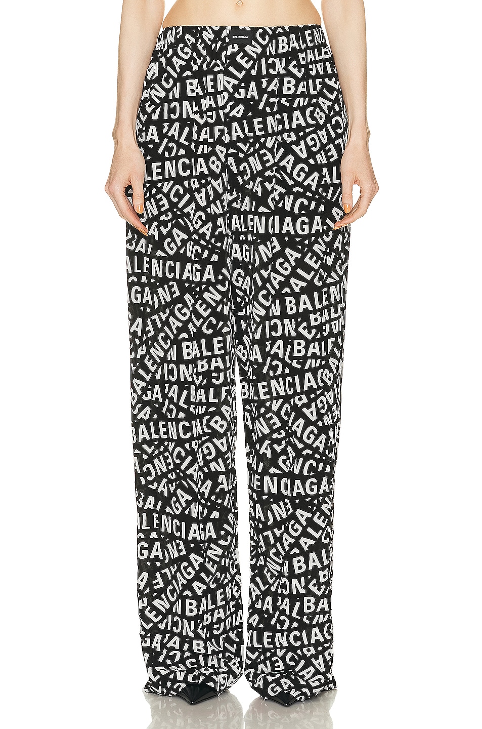 Image 1 of Balenciaga Pyjama Pants in Black & White