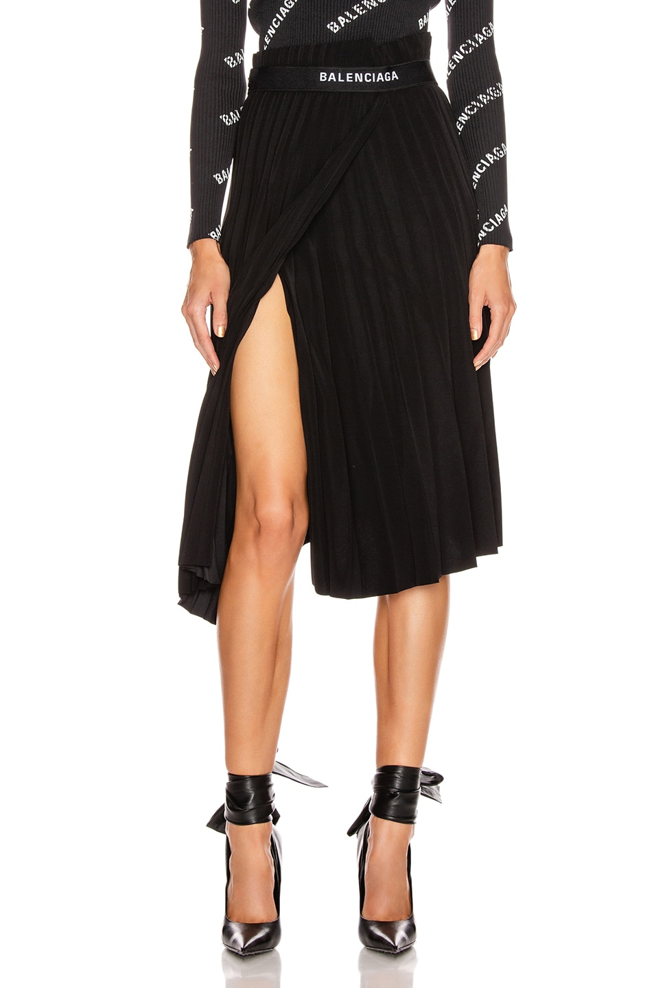 Balenciaga Elastic Skirt in Black | FWRD