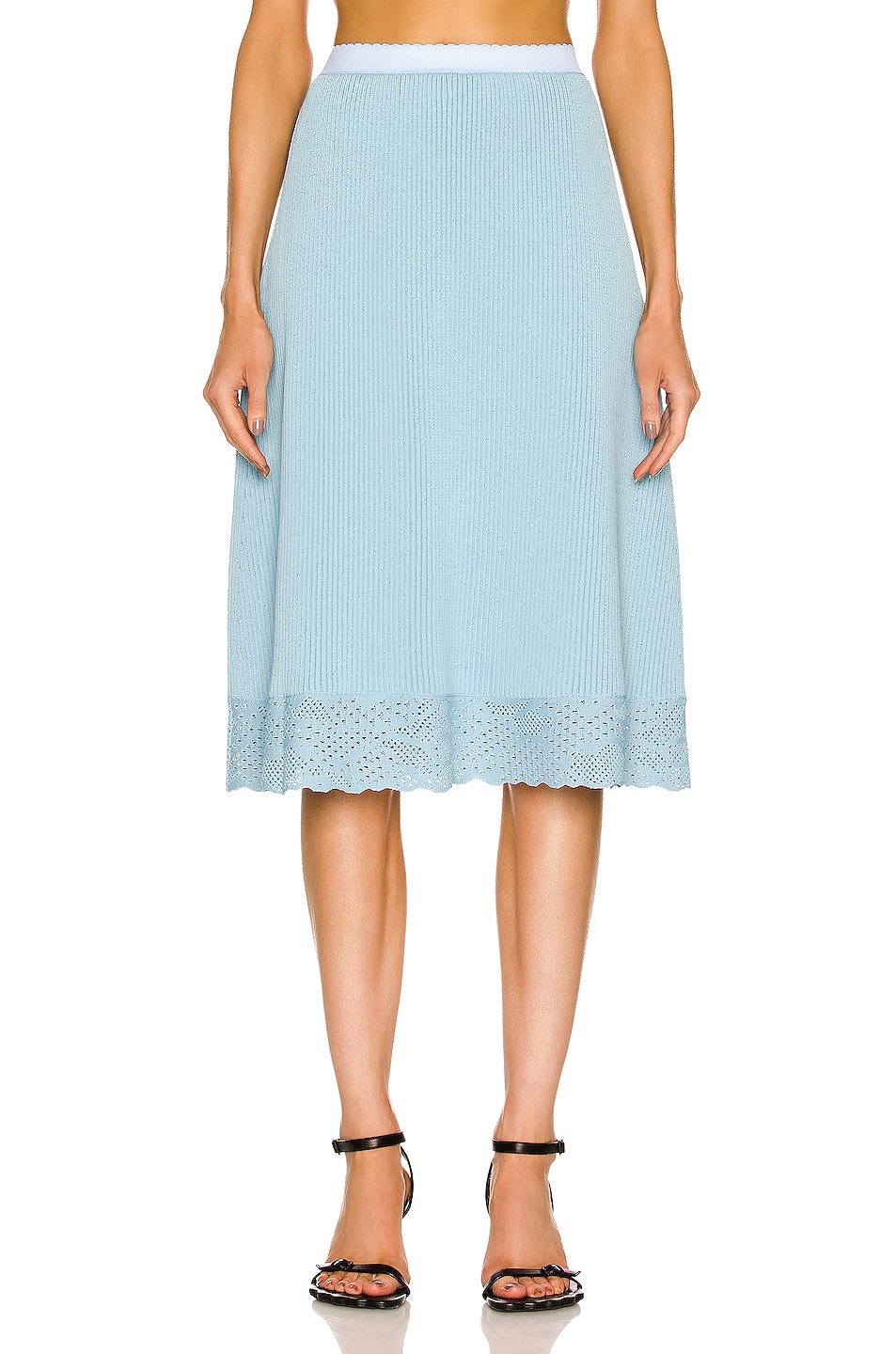 Image 1 of Balenciaga Slip Skirt in Sky Blue