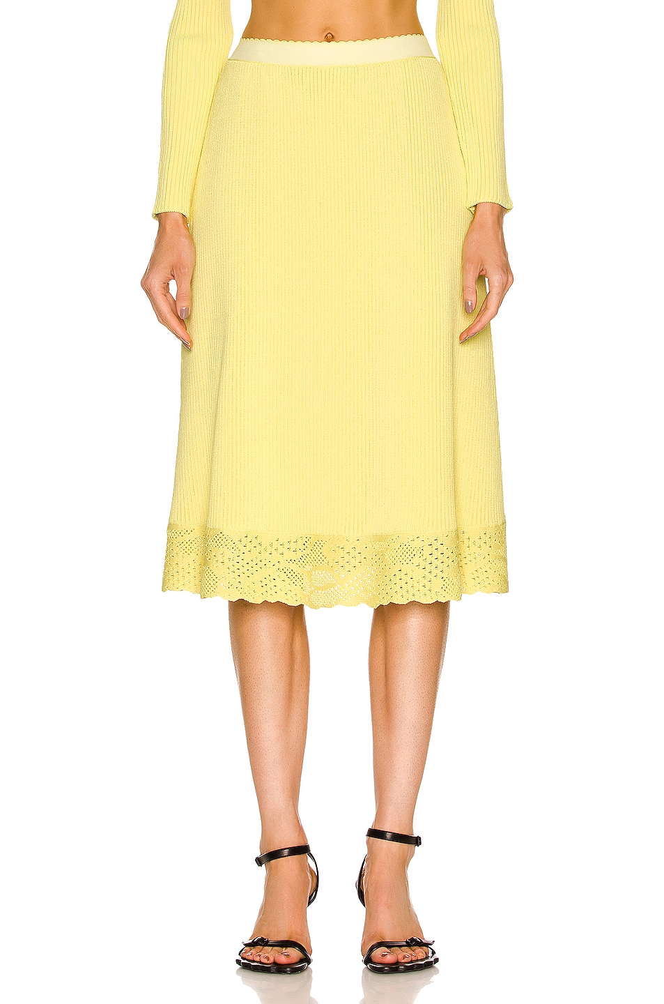 Image 1 of Balenciaga Slip Skirt in Yellow