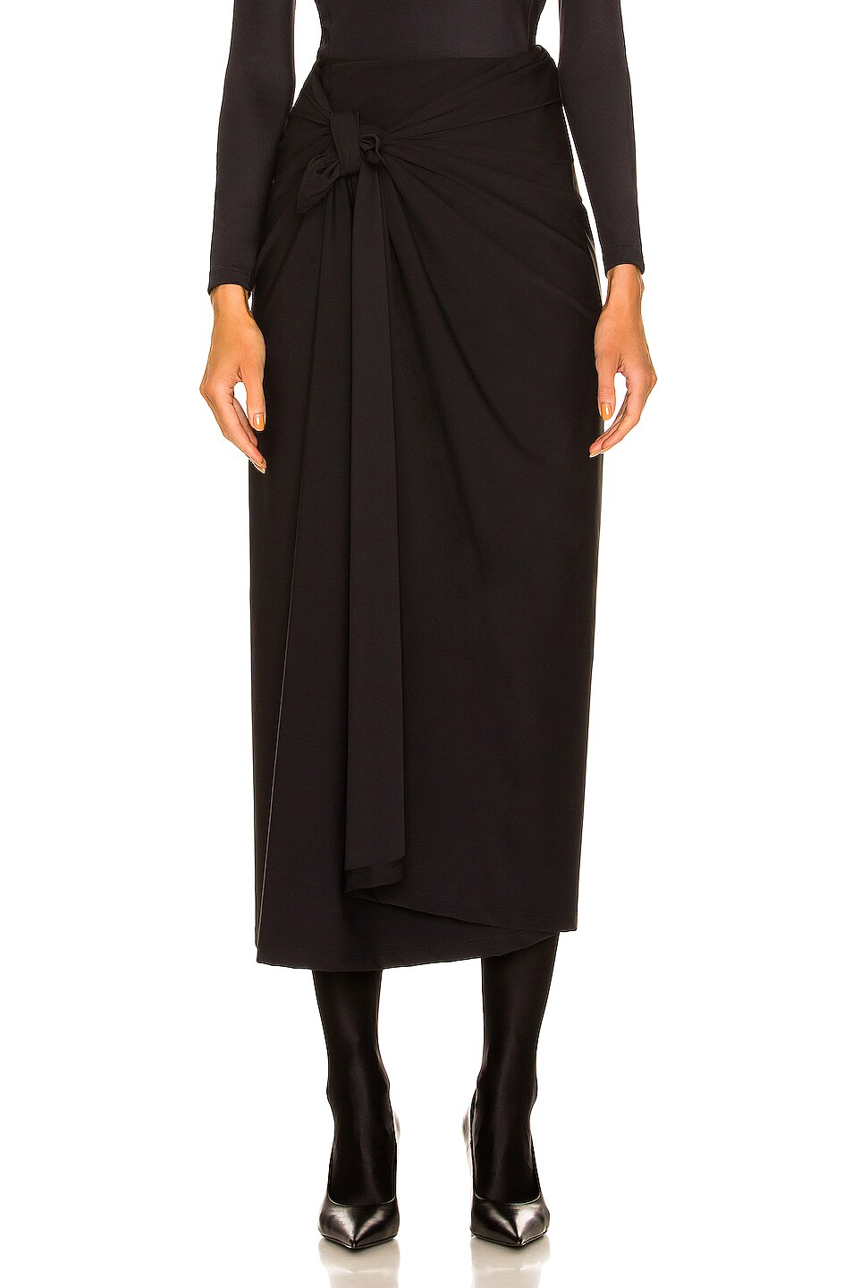 Image 1 of Balenciaga Wrap Skirt in Black