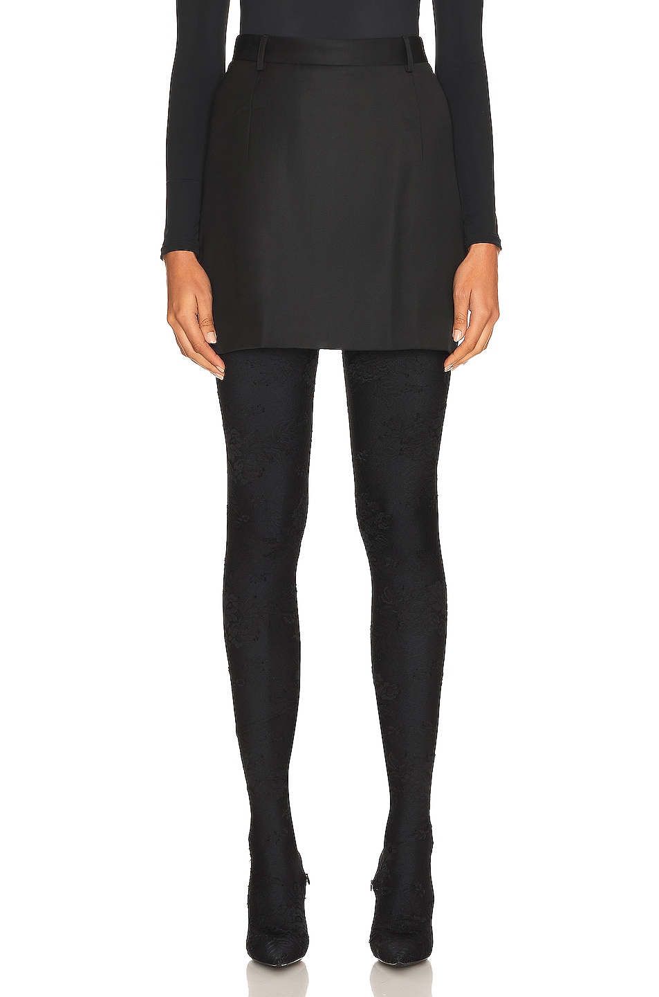 Image 1 of Balenciaga Large Mini Skirt in Black