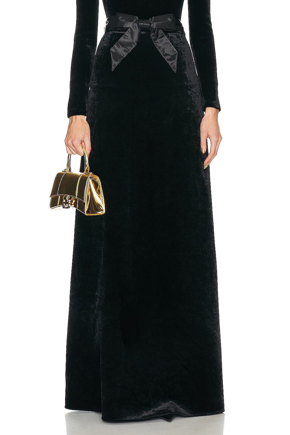 Image 1 of Balenciaga Maxi A-line Skirt in Black