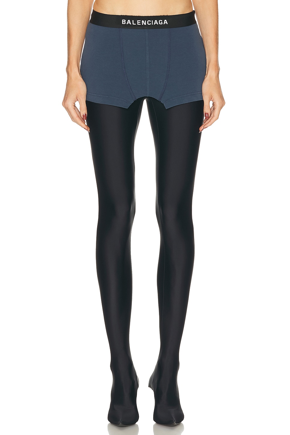 Cut Off Brief Skirt in Slate