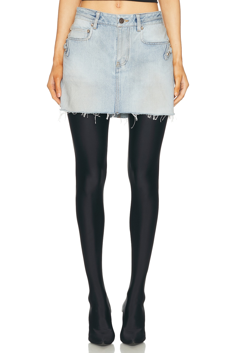 Image 1 of Balenciaga City Mini Skirt in Light Blue
