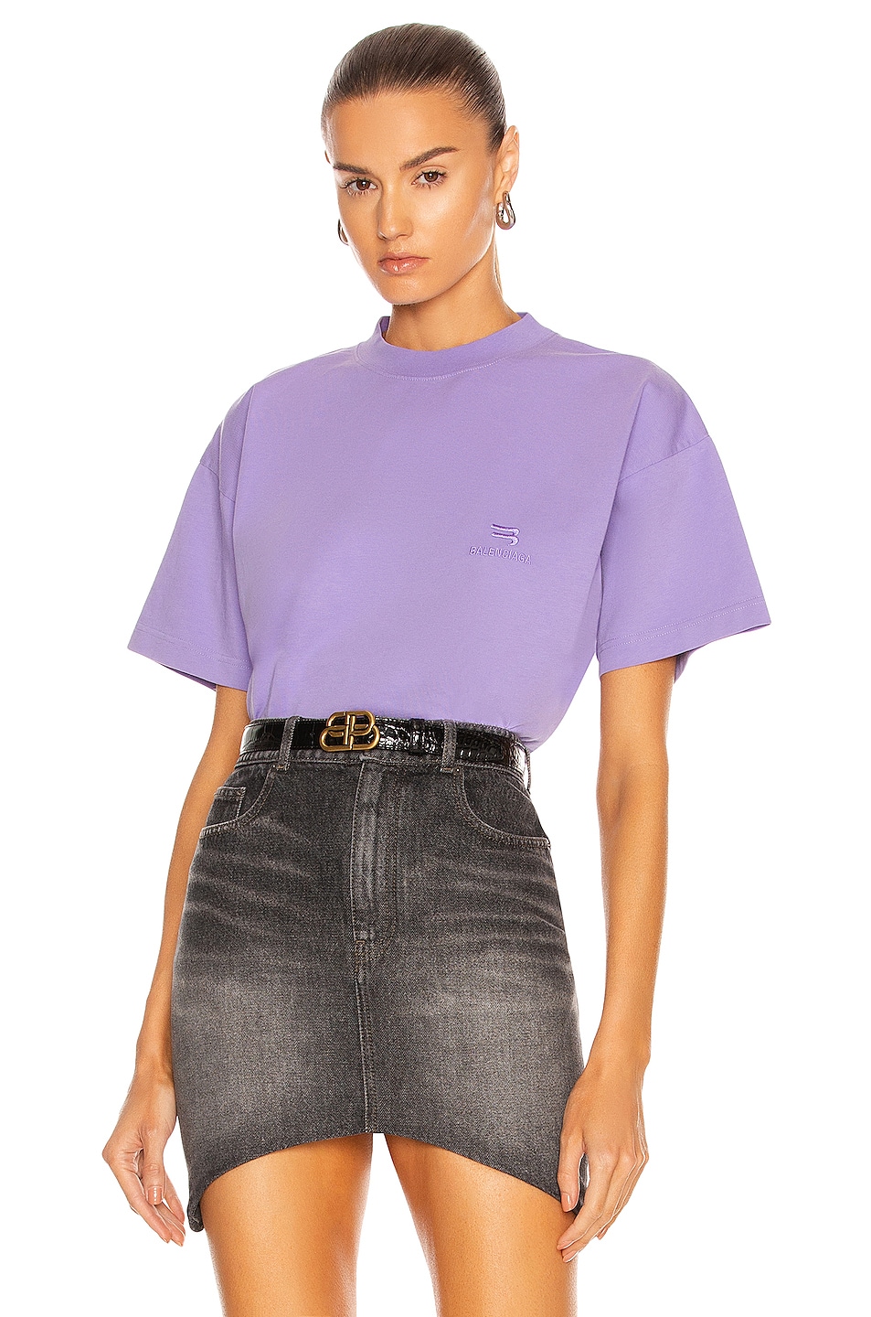 Image 1 of Balenciaga Medium Fit T-Shirt in Light Purple