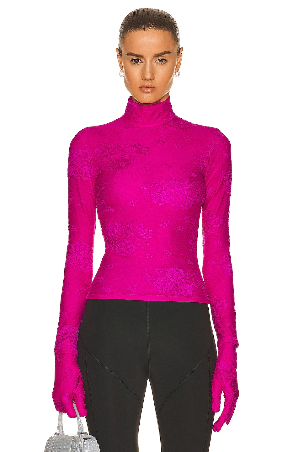 Image 1 of Balenciaga Lingerie Top in Lipstick Pink