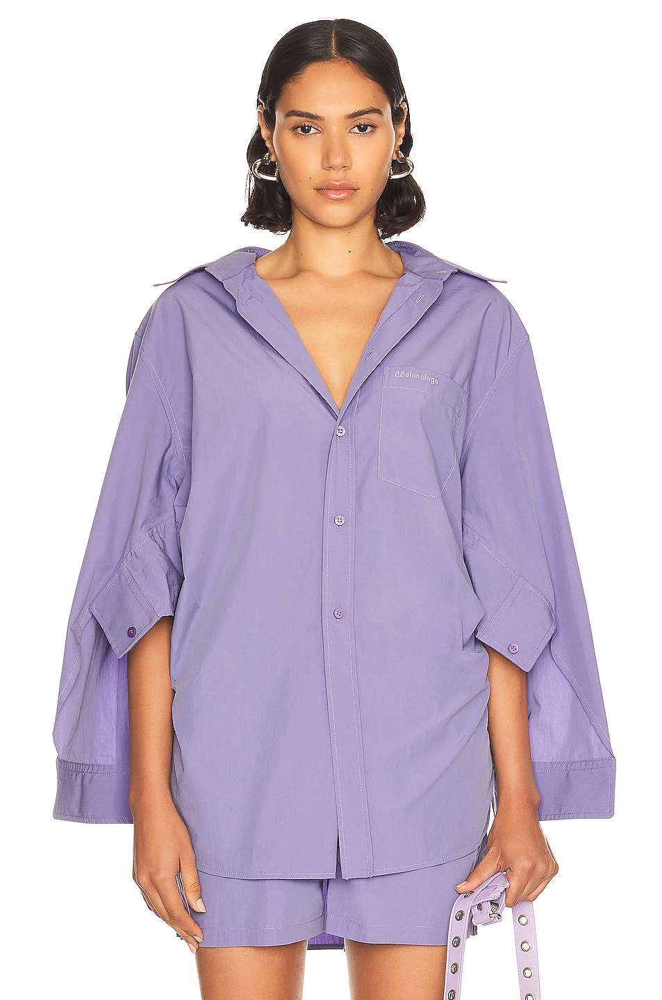 Image 1 of Balenciaga Swing Twisted Shirt in Lilac