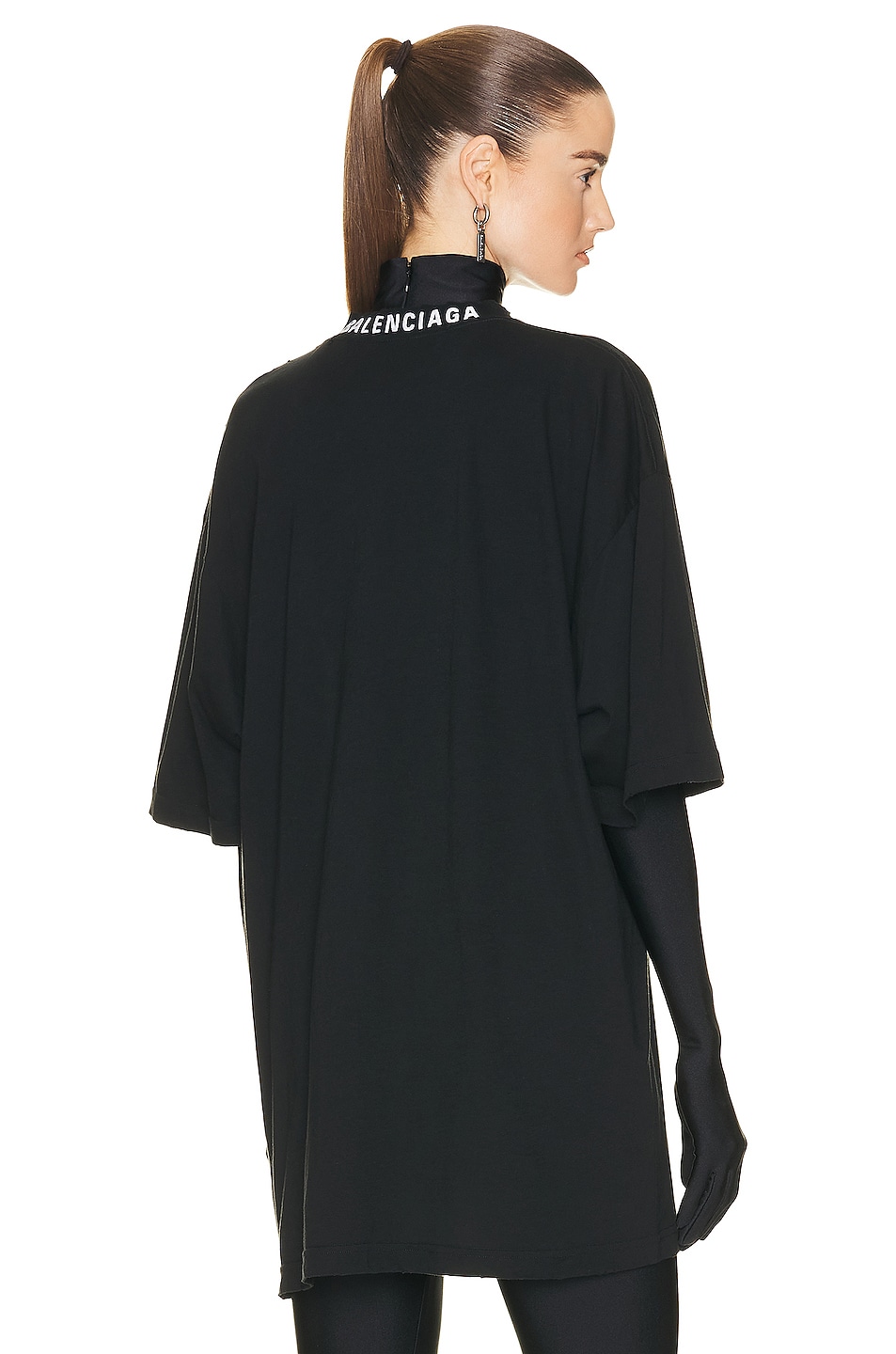 Image 1 of Balenciaga Medium Fit T-shirt in Washed Black & White