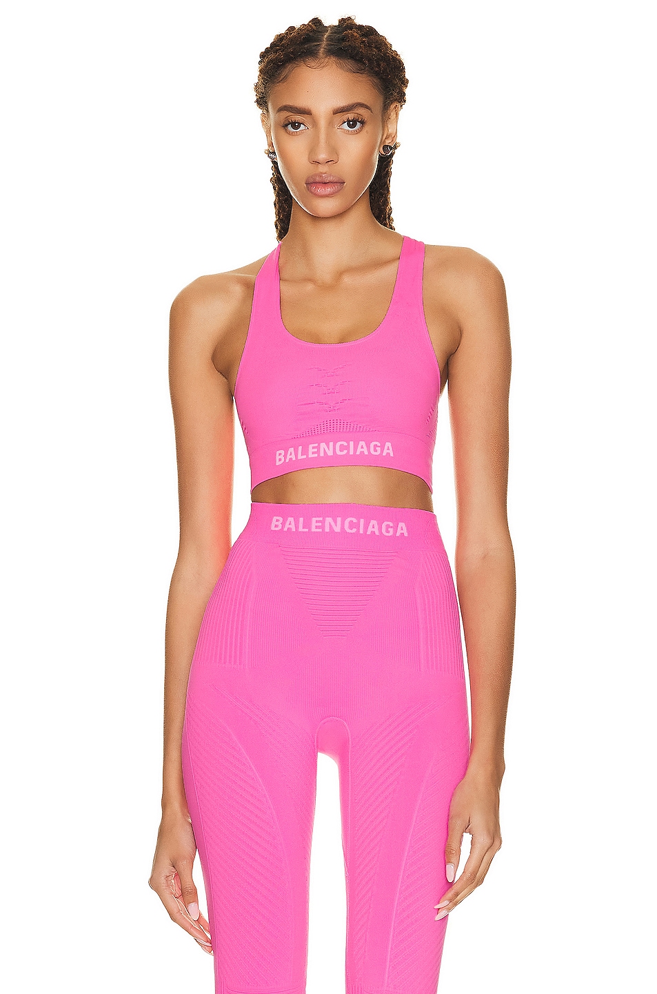Image 1 of Balenciaga Athletic Sports Top in Neon Pink