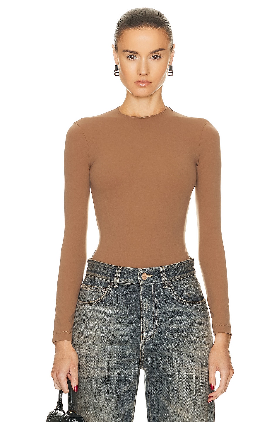 Image 1 of Balenciaga Fitted Top in Tan