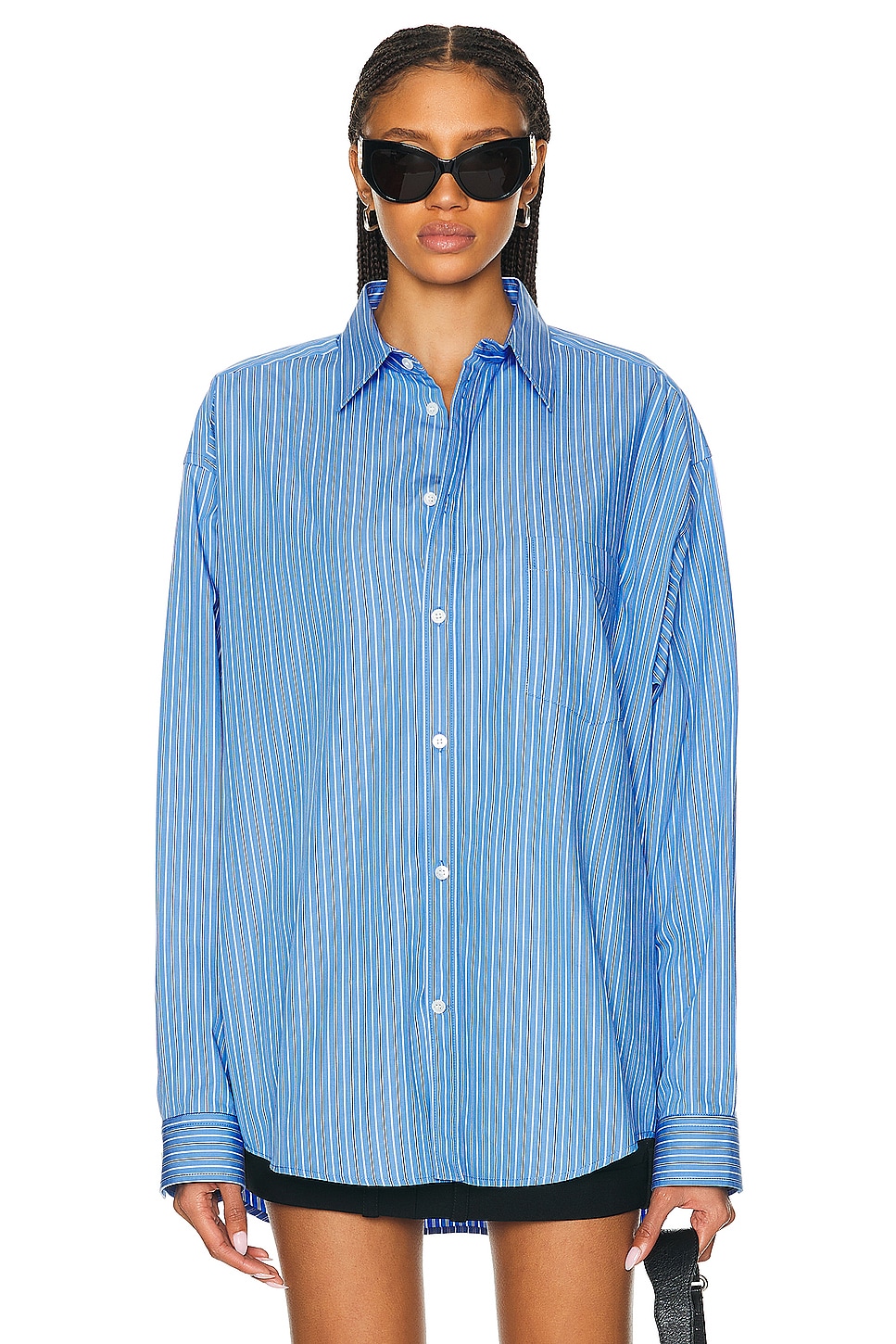 Image 1 of Balenciaga Regular Fit Shirt in Blue & White