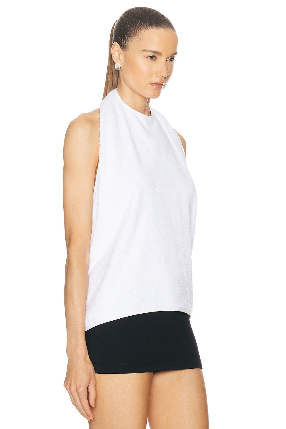 Shop Balenciaga Open Back Top In White