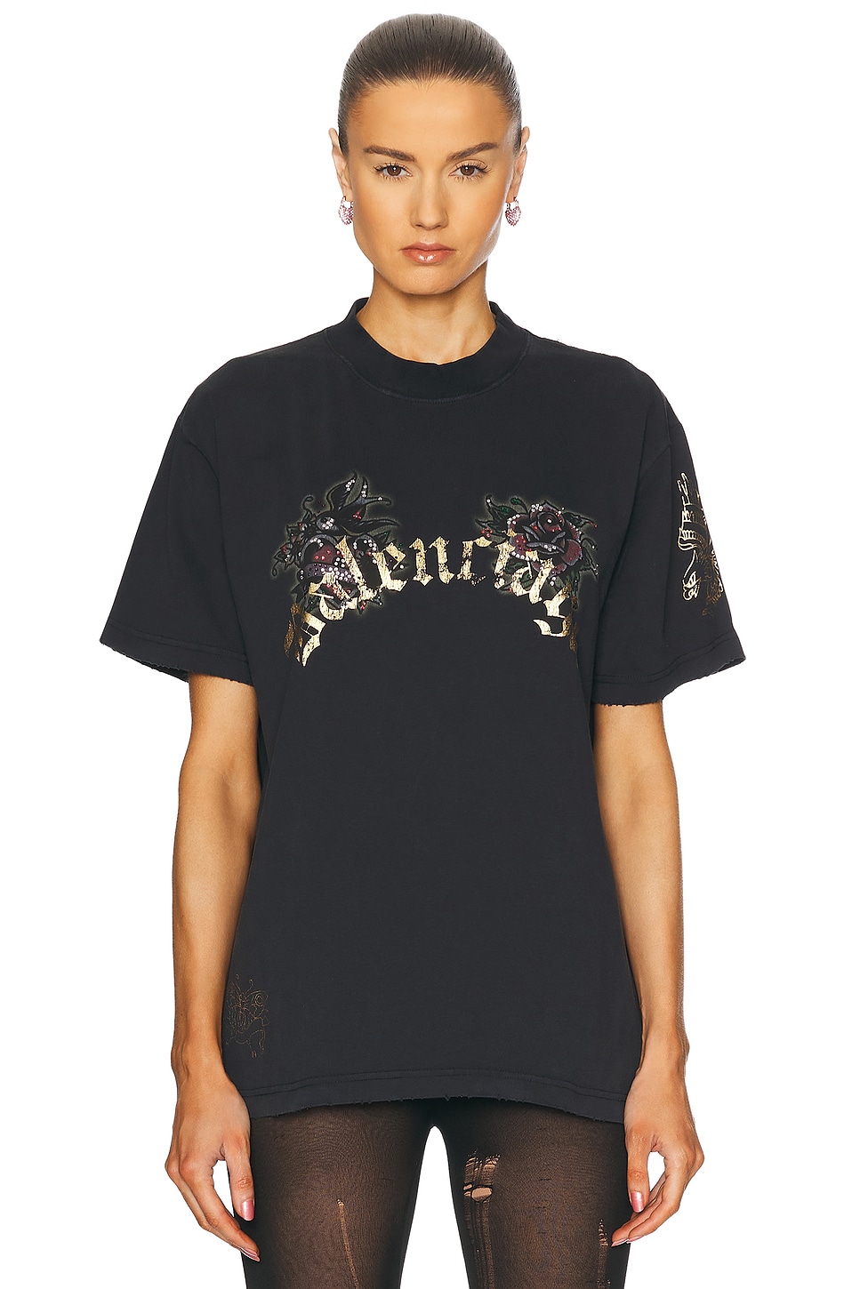 Image 1 of Balenciaga Small Fit T-shirt in Washed Black
