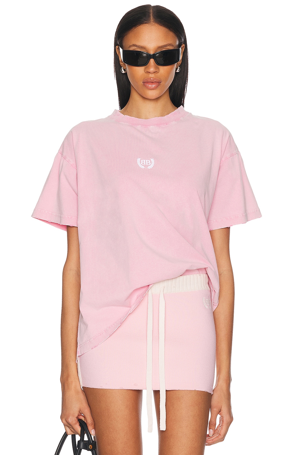 Image 1 of Balenciaga Boxy T-shirt in Baby Pink