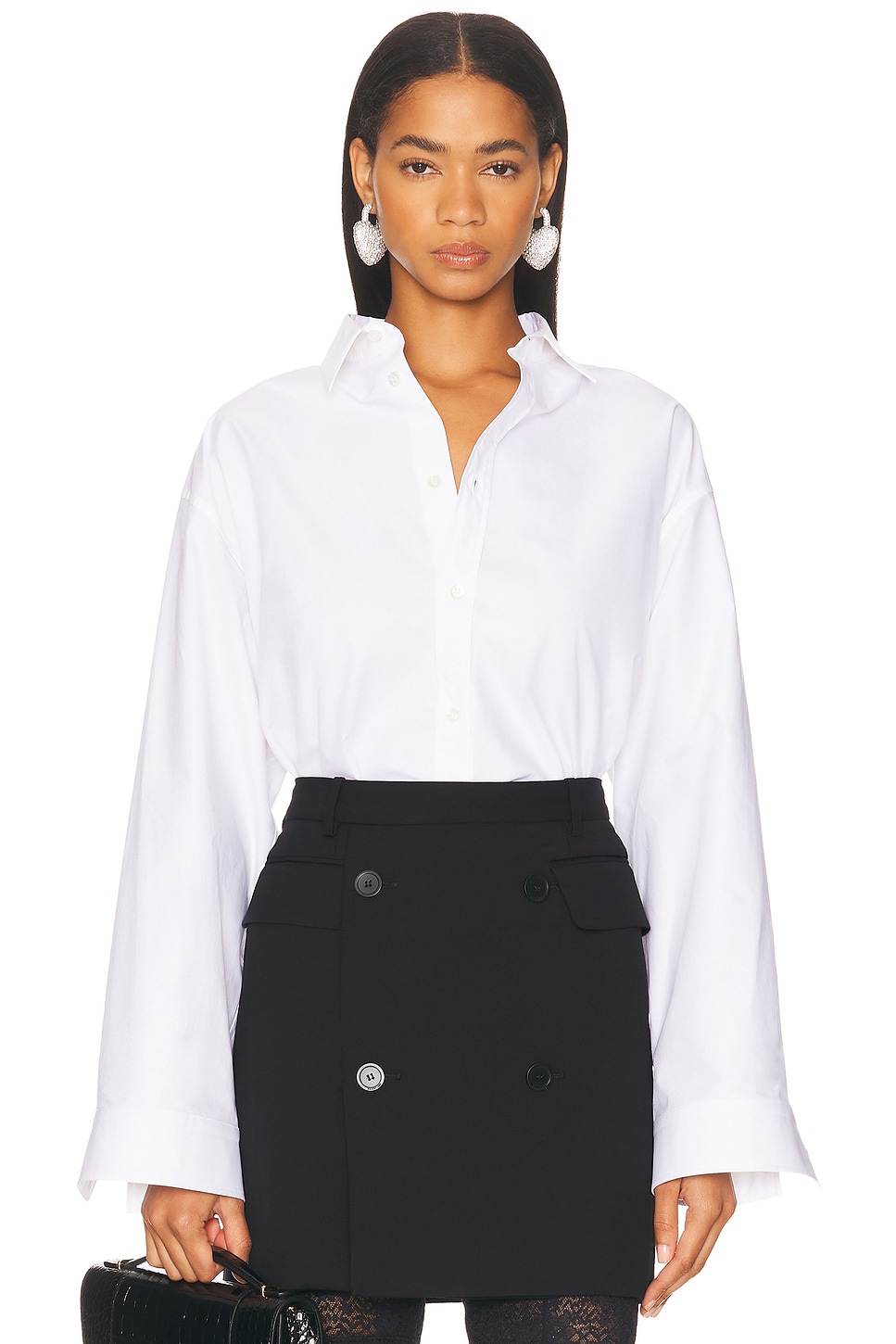 Image 1 of Balenciaga Semi Fitted Shirt in White