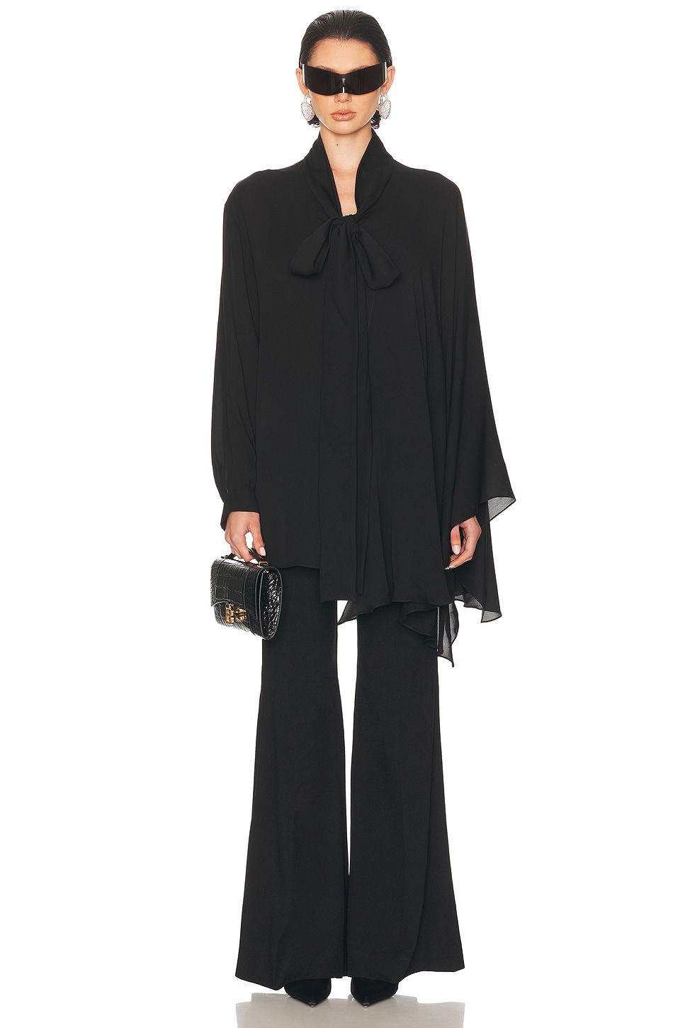 Balenciaga Washed Silk Georgette Top