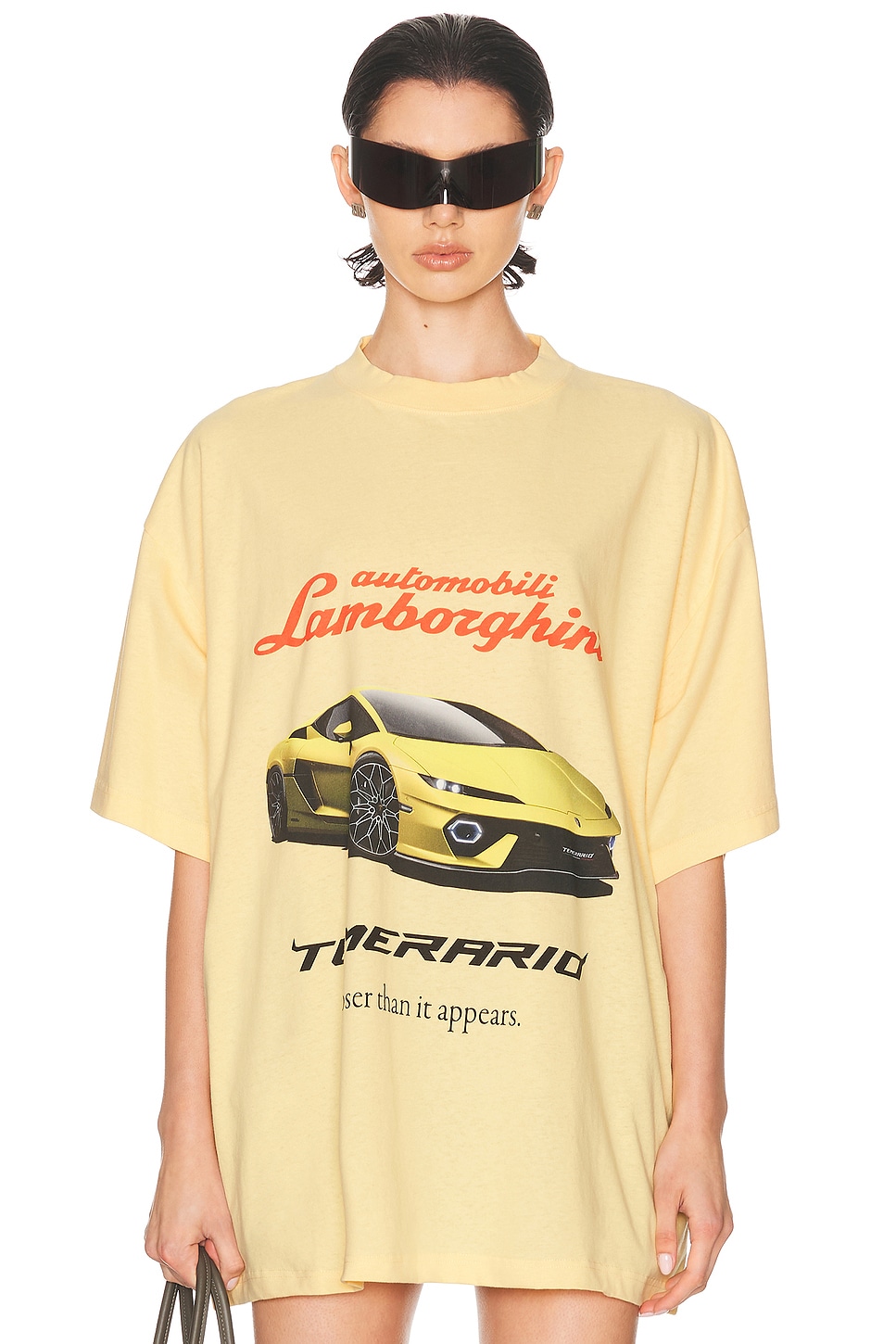 Image 1 of Balenciaga Lamborghini T-shirt in Pale Yellow