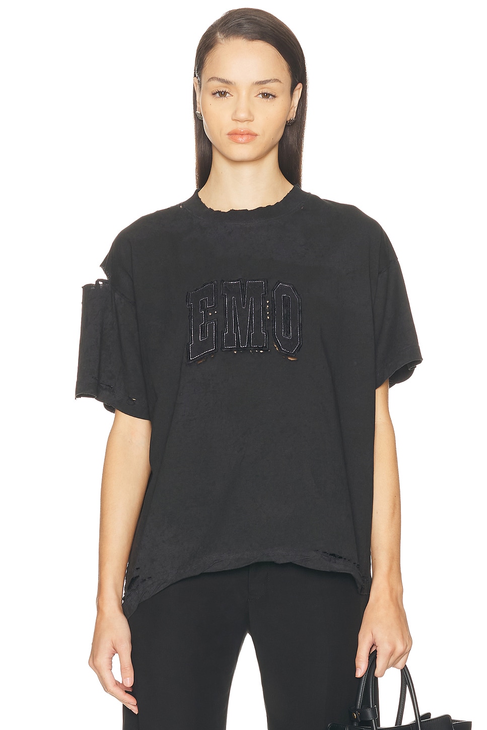 Image 1 of Balenciaga Boxy T-shirt in Faded Washed Black
