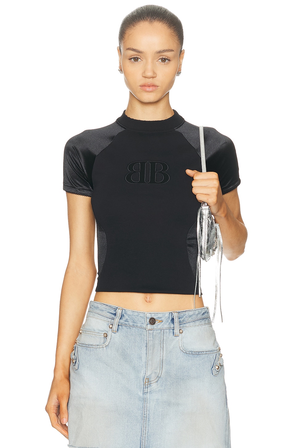 Image 1 of Balenciaga Fitted Top in Black