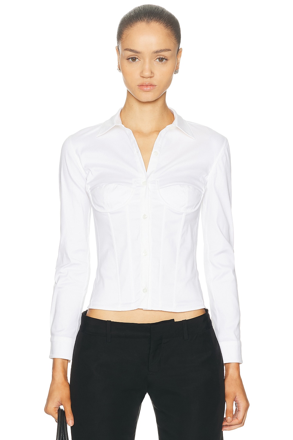 Image 1 of Balenciaga Corseted Shirt in White