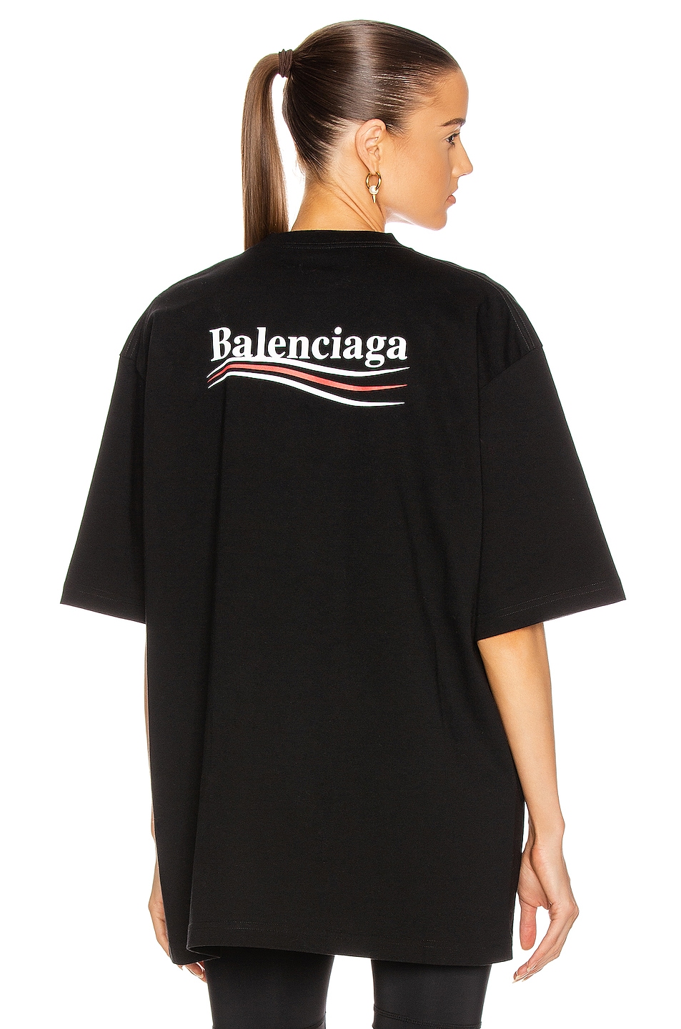 Image 1 of Balenciaga Large T Shirt in Black & White