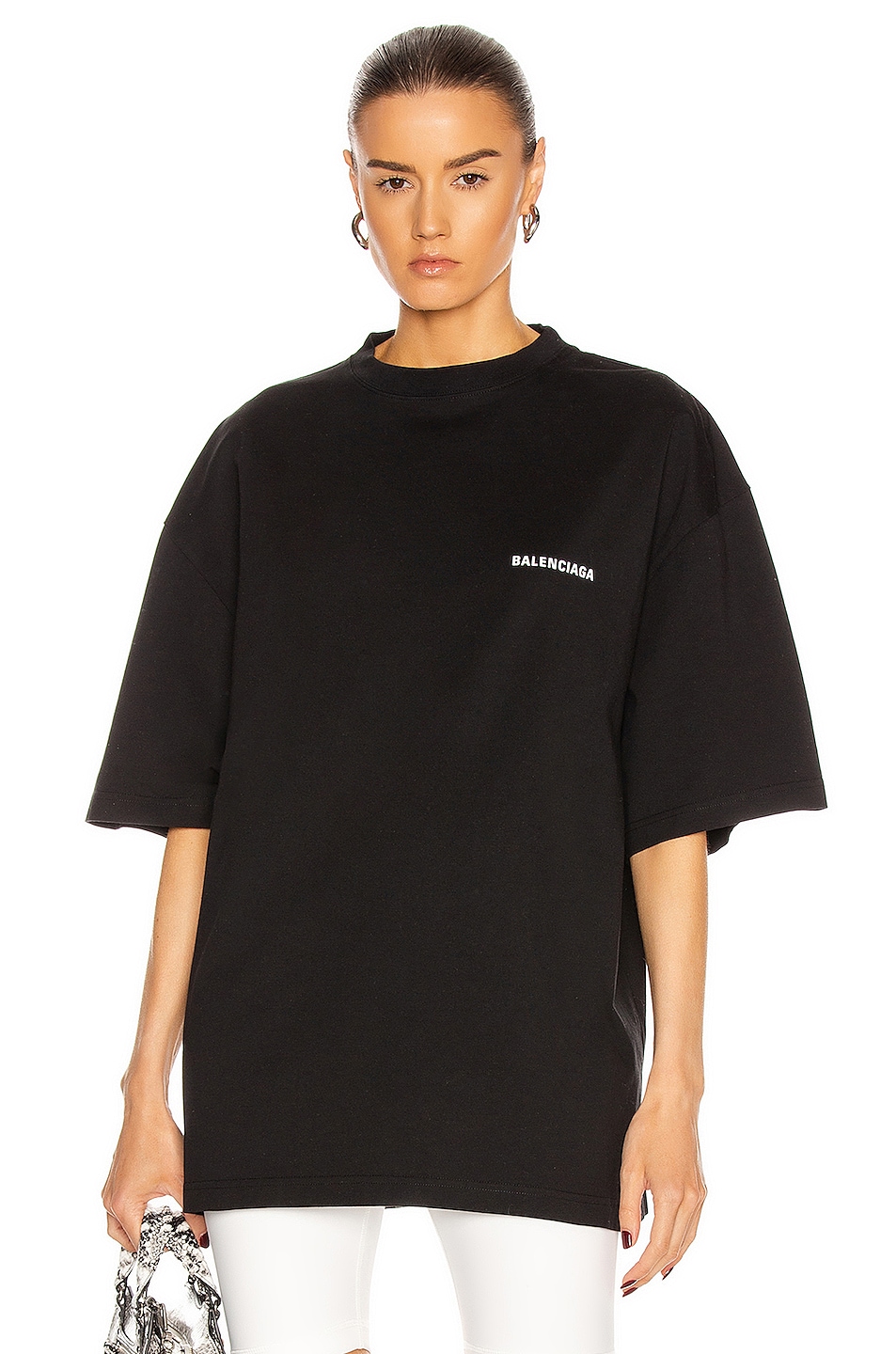 Balenciaga Defile XL Fit T Shirt in Black & White | FWRD