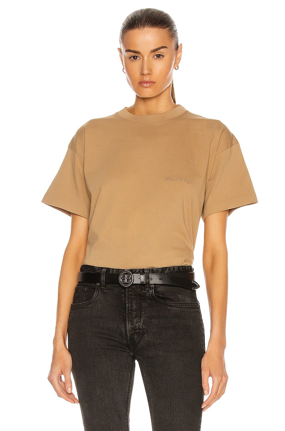 Image 1 of Balenciaga Medium Fit T Shirt in Oat