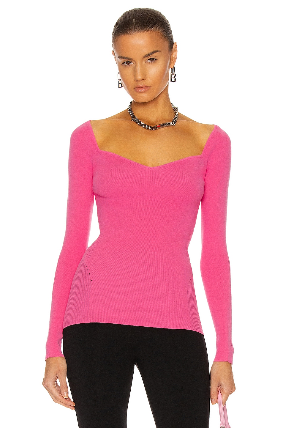 Image 1 of Balenciaga Long Sleeve Top in Pink