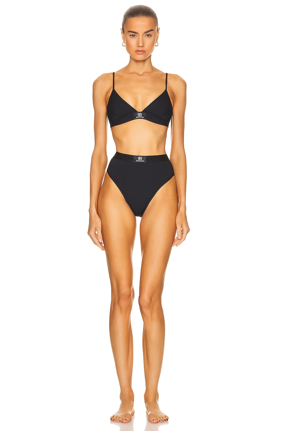 Image 1 of Balenciaga Sporty Bikini Set in Black