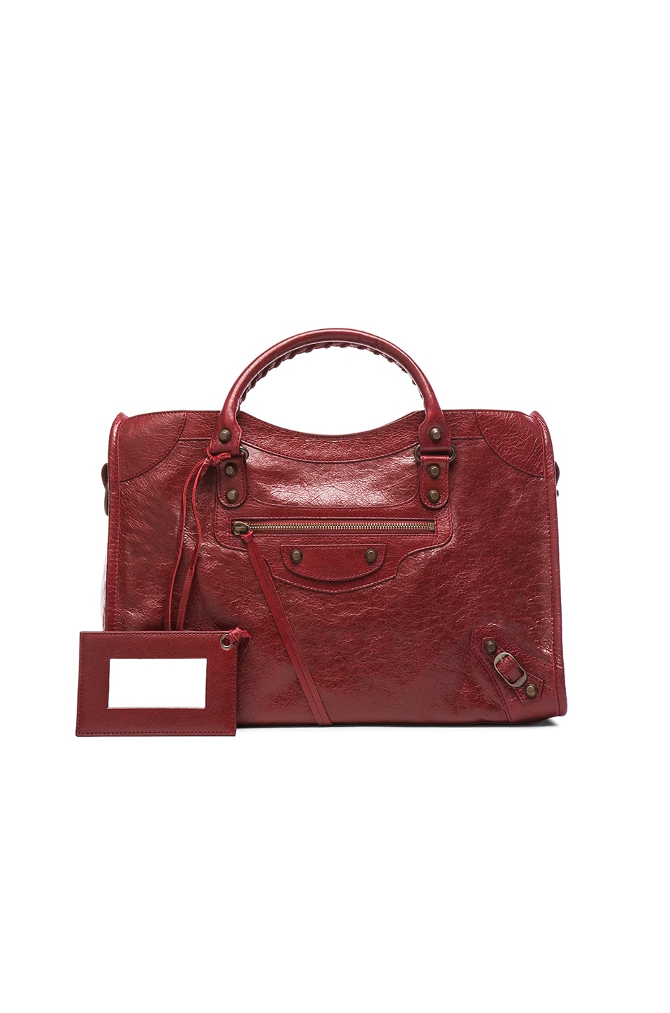 Image 1 of Balenciaga Classic City Bag with Traditional Studs in Cherry Red