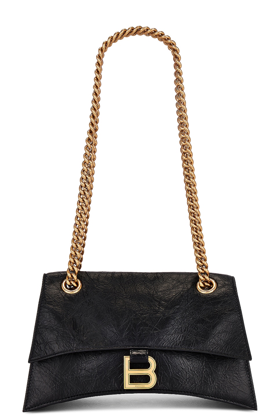 Balenciaga Small Crush Chain Bag In Black