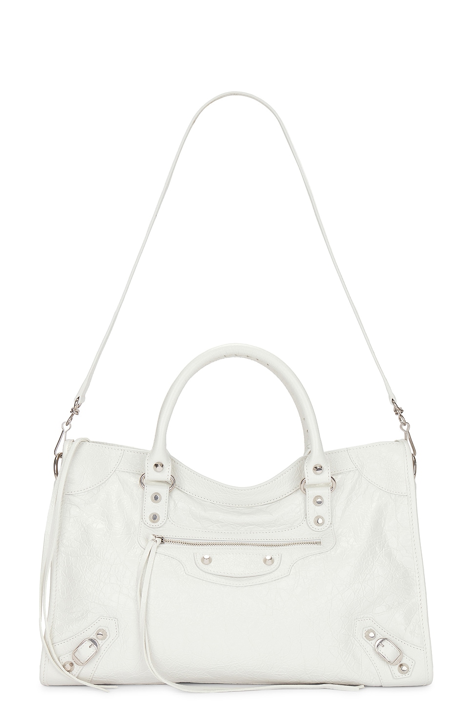 Shop Balenciaga Le City Medium Bag In Optic White