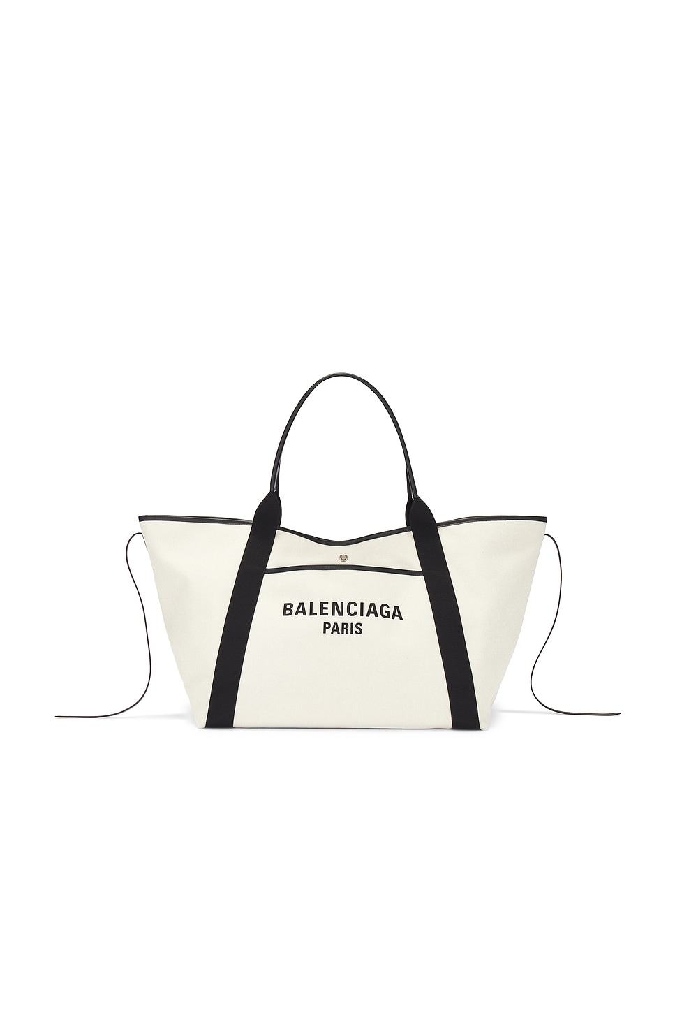 Shop Balenciaga Navy Revamp Large Tote Bag In Natural & Black