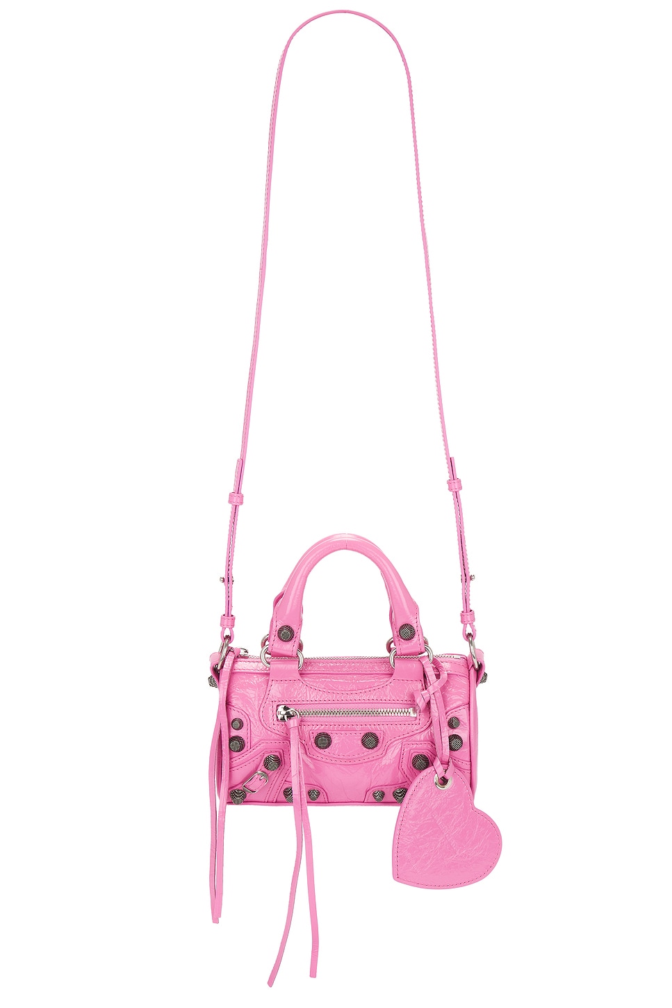 Shop Balenciaga Le Cagole Nano Duffle Bag In Light Pink