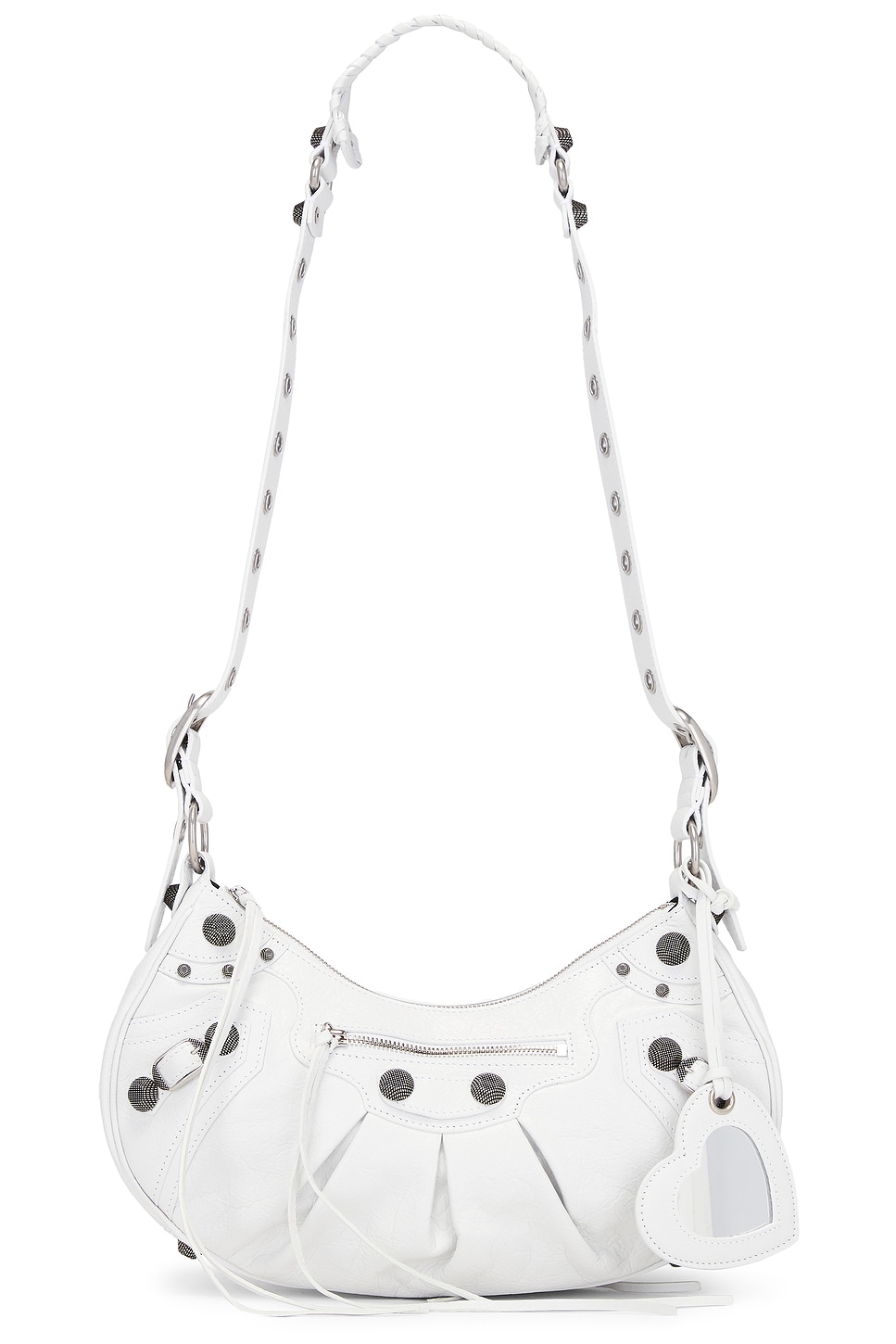 Shop Balenciaga Small Le Cagole Shoulder Bag In Optic White